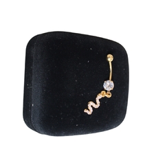 Piercing de Umbigo Cobra em Aço Inox Dourado - comprar online