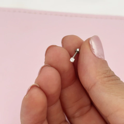 Piercing Mini Ponto de Luz Prata 925 - comprar online