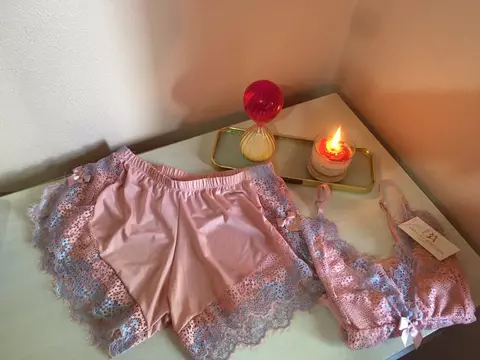 Baby Doll Luxo Liso Chantilly bicolor Romance/Místico - comprar online