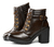 Bota Feminina Café Tratorada Cadarço Fivela 519 - Q Queiroz