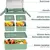 LUNCH BOX YUMMY, 3 DIVISIONES, 1400 ML, VERDE - comprar online