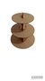 torre para cupcakes y dulces en mdf color natural