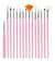 Pincel deco nail art x 15u