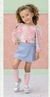 Conjunto Monsucré short sai com blusa manga longa em tela estampa.