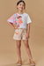 Conjunto em malha Fresh e short em moletinho rajado 81779 - comprar online