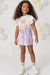 Conjunto de blusa boxy malha power e short saia molevisco Kukiê 81597