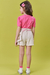 Conjunto de blusa canelada e short saia moletom Kukiê 82269 - comprar online