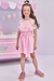 Salopete em sarja com elastano e blusa em laise Kukiê 77215