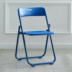 Silla Plegable Metalica Premium Colores Azul