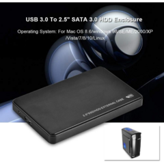 Case para Disco HDD/SSD 2.5 USB 3.0 - TiendaMix