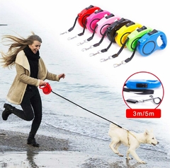 Correa Extensible Retractil 5mt 25kg Perros Collar Arnes