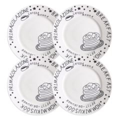 X4 Plato Playo De Ceramica 6' Breakfast - tienda online