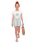Conjunto Infantil Blusa Sol e Mar Meia Malha e Shorts em Malha Florence Menina Fakini