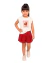 Conjunto Infantil Blusa Morangos Meia Malha e Shorts em Moletinho Menina Fakini