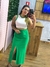 Conjunto Midi Feminino Cropped e Saia Canelado