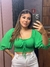 Blusa Cropped Feminino Morcego Lastex