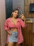 Saia Curta Feminina Jeans Brilho