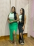 Conjunto Midi Feminino Cropped e Saia Canelado - loja online
