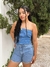 Blusa Cropped Jeans Tomara que Caia na internet