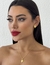 Conjunto Colar e Brinco Folheado a Ouro 18k Coração liso