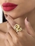 Anel Folheado a Ouro 18k Com Elos