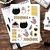 Cartela de Adesivos Gatinho - Estampas Diversas