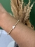 Bracelete maleável coração cravejado