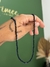 Chocker miçanguinha azul petróleo