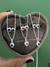 Conjunto coração zircônia azul - comprar online