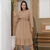 vestido longo feminino tecido duna com lastex na cintura - REF. Amanda