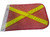 Bandeirola 40x30cm Vermelha com Refletivo Amarelo sem Haste CD5087 - Cadipecas