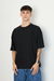 Remera para hombre Oversize lisa negra - comprar online