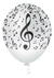 Balão Bexiga Notas Musicais Branco/Preto 10 Polegadas com 25 Unidades na internet
