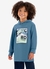 Conjunto Camiseta Com Capuz E Calça Azul na internet