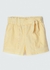Short Infantil Feminino Amarelo Listrado Com Laço