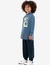 Conjunto Camiseta Com Capuz E Calça Azul - comprar online