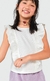 BLUSA CROPPED OFF WHITE COM BABADOS MENINA - comprar online