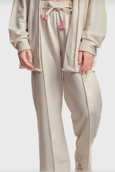 Calça Em Moletinho Linho