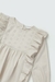 Blusa Bata Infantil Menina Com Babados Bege na internet
