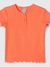 Blusa Infantil Menina Laranja Com Frufru na internet