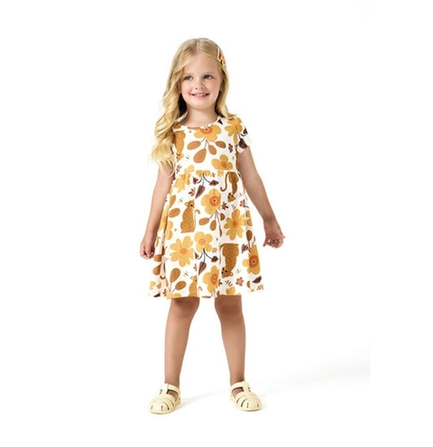 Vestido Infantil Menina Flores Kyly