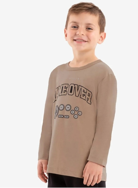 Camiseta Infantil Manga Longa Rovi Kids Preto