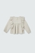 Blusa Bata Infantil Menina Com Babados Bege