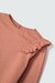 Blusa Infantil Menina Manga Longa Com Babados - Rosa - comprar online