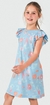 CAMISOLA INFANTIL MENINA COM BABADO + SCRUNCHIE AZUL - comprar online