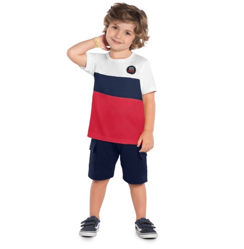 Conjunto Infantil Menino Azul e Vermelho