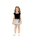 Conjunto Infantil Menina Preto e Branco Milon
