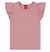 Blusa Menina Manga Curta Com Babado Rosa