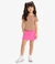 Conjunto Infantil Blusa Com Shorts Saia Marrom
