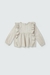 Blusa Bata Infantil Menina Com Babados Bege - comprar online